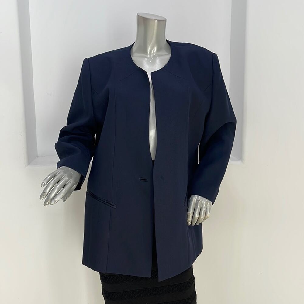 Angelina Joy Collection Blazer Jacket Navy Size 18W NWT $144